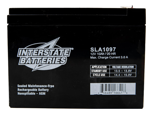 Interstate Batteries Bateria De 12 V 10 Ah (terminal F2) Sla