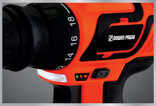 Taladro Atornillador Bateria 10 Mm 12v Dowen Pagio 9992981 Color Naranja Frecuencia 50/60