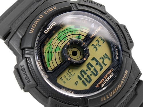 Reloj Casio Ae-1100w-1b Crono Alarma Sumergible Local