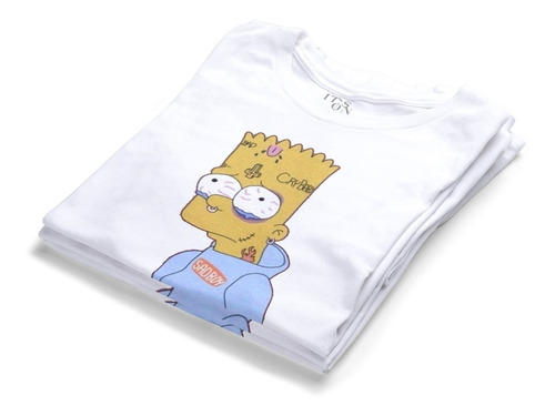 Playera Bart Simpsons Sad Streetwear Con Hoodie. Aesthetic.