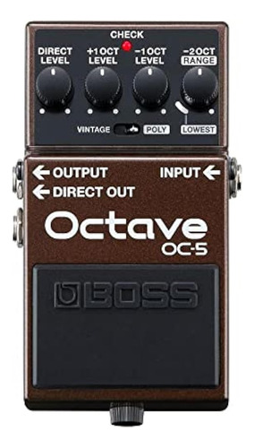 Boss Oc-5 Octava Guitarra Y Pedal De Efectos Bajo Con Modos 