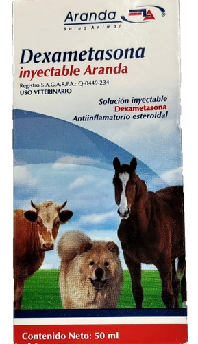Dexametasona Inyectable 50 Ml Perros Gatos Caballos Aranda