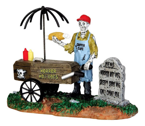 Lemax Spooky Town Ghoul Hot Dog Vendor 42215