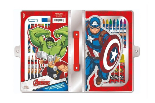 Set Arte Avengers 42 Pcs Crayones Acuarela Sp452 Maple Envio