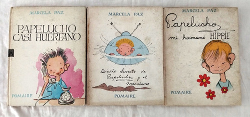 Papelucho Marcela Paz - Colección 3 Libros Años 60 Pomaire