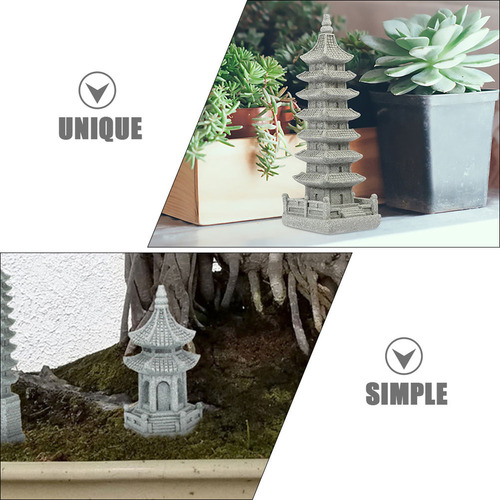 Estatua De Pabellón De Pagoda Con Linterna Japonesa, 2 U