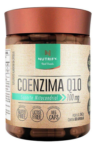 Coenzima Q10 Com 60 Cápsulas (100mg) - Nutrify