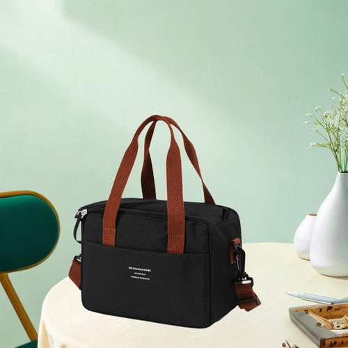 Bolsa Térmica Aislante Para Almuerzo, Bolsa De Mano Negro