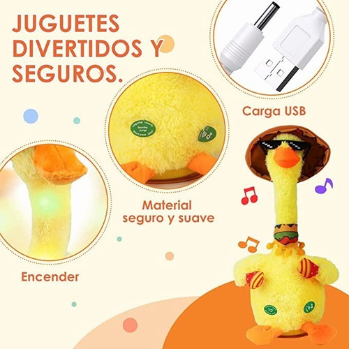 * Juguetes Pato Bailarín Recargable Y Repetible, 120