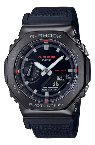 Relógio de pulso analógico-digital Casio G-Shock GM-2100CB-1ADR para homens, cor azul escuro, moldura cinza