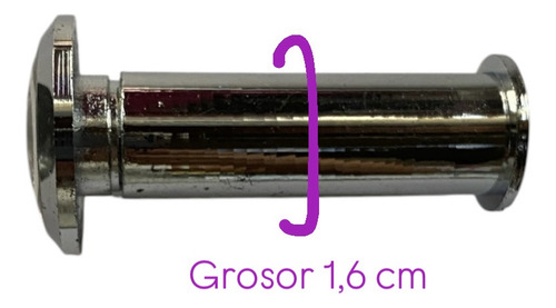 Mirilla Visor Óptico 180° Aluminio Plateado - 10 Unidades