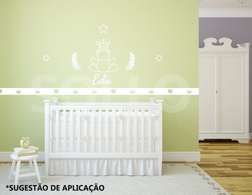 Painel Decorativo Parede Quarto De Bebê Em Mdf Cru Completo