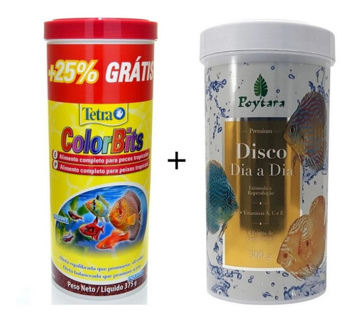 Kit Tetra Colorbits Gran 375g+discos Dia A Dia 300g Poytara