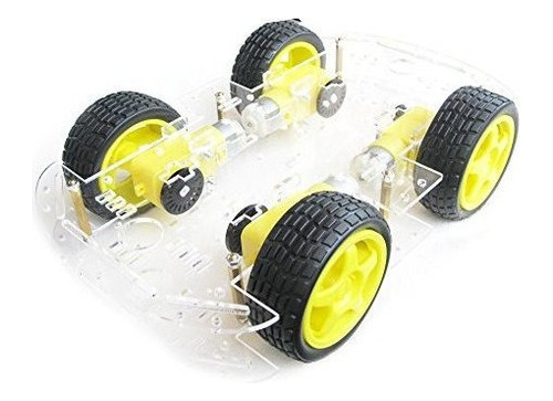 Emo 4 Ruedas 2 Capas Robot Smart Car Chassis Kits Con Speed