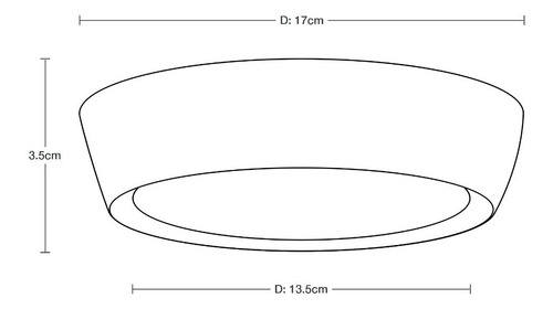Lámpara De Techo Led Sobreponer 17 Cm Luz Blanca 6000k 12w Color Blanco Lumimexico 21232-1