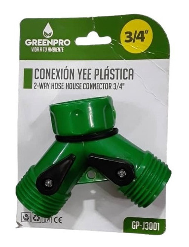 Yee O Conector Plastico Para Lavadora 3/4 Greenpro