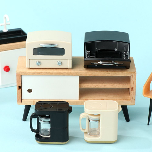 Cafetera En Miniatura, Cocina, Máquina De Pan, Casa De Muñec