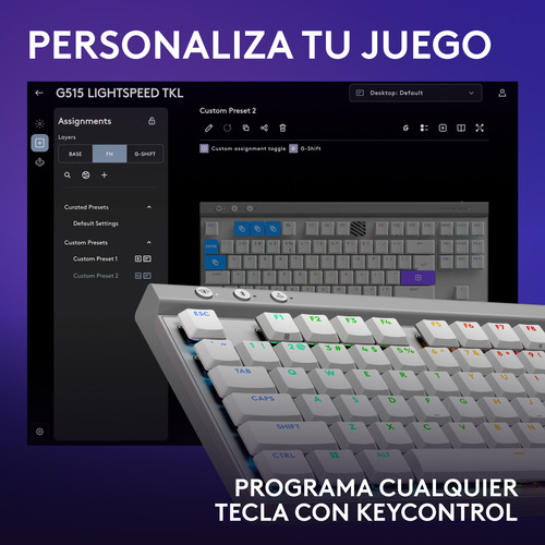 Teclado Inalámbrico Logitech G515 Lightspeed Tkl Blanco