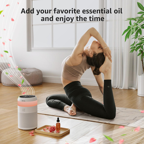 Purificador De Aire Para Dormitorio Con Luz Y Aroma Para Ofi Color