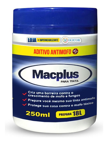 Antimofo Macplus 250ml Para Tinta Acrilica 18l Chega De Mofo