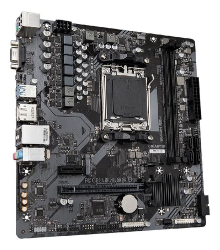 Placa base USB Gigabyte B650m S2h Am5 Matx Ddr5 Hdmi Dp Vga, color negro