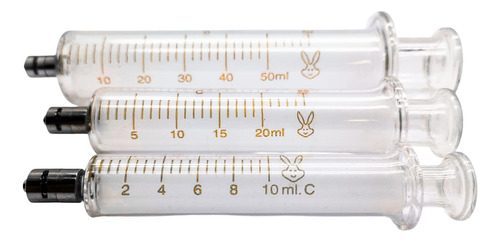 Jeringa De Vidrio De 50 Ml. Con Punta Luer Lock De Acero