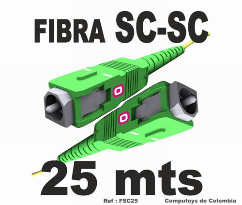 Imagen 1 de 6 de Cable Fibra Optica Sc-sc 25 Mts Ref: Fsc25 Computoys Sas