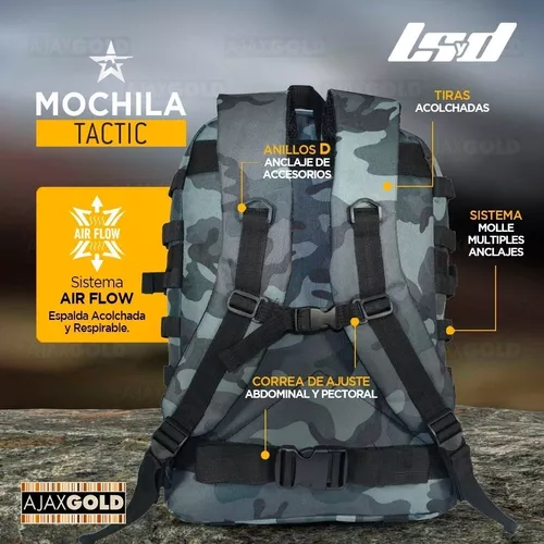 Mochila Tactica Militar Camping Asalto Trekking 45 Litros