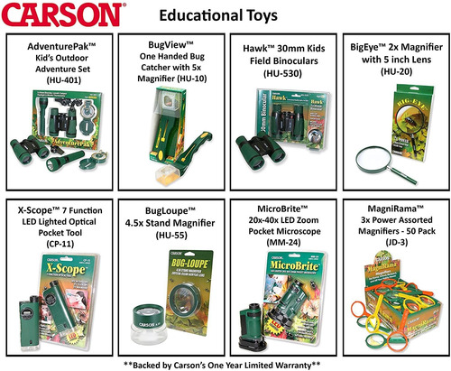 Carson Kids Bugloupe 4.5x Pre-focused Soporte Lupa Lupa Para
