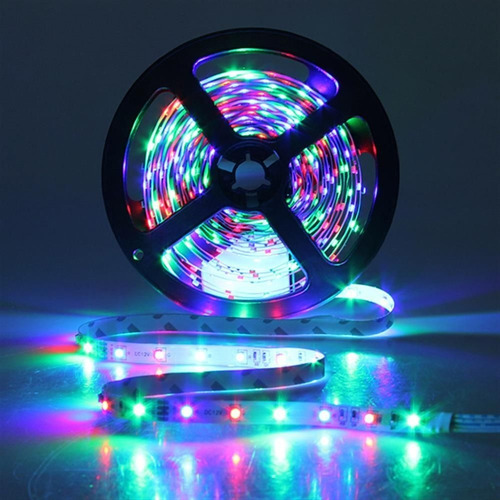 Imagen 4 de 10 de Cinta Tira Luces Led Rgb 5m 3528 C/ Transformador + Control®