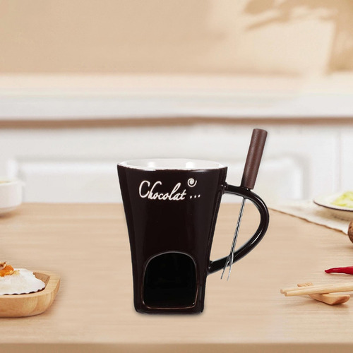Taza Para Fondue, Taza Para Derretir Chocolate, Marrón