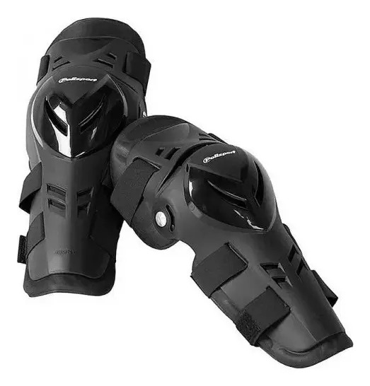 Joelheira Esportiva Articulada Polisport Devil Proteção Off Road Preto