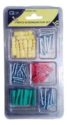 Juego De 66pcs Surtidos (33 Tornillos-tacos) Q7 Mayor Detal 