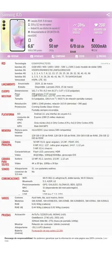 Samsung Galaxy A35 5g Sm-a356eds 8gb 128gb Dual Sim Duos