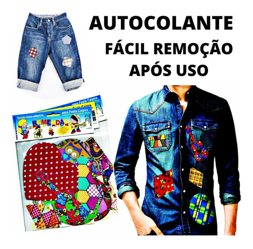 Tecido Auto-adesivo Para Festa Junina - Com 5 Unidades - Rem