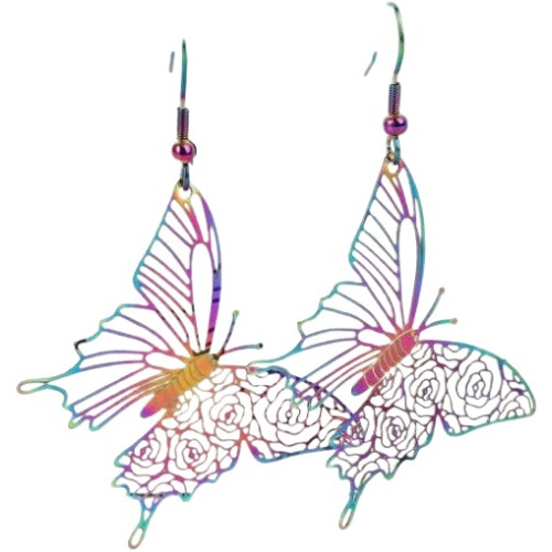 Pendientes (aros) Con Diseño De Mariposa Para Mujer. 