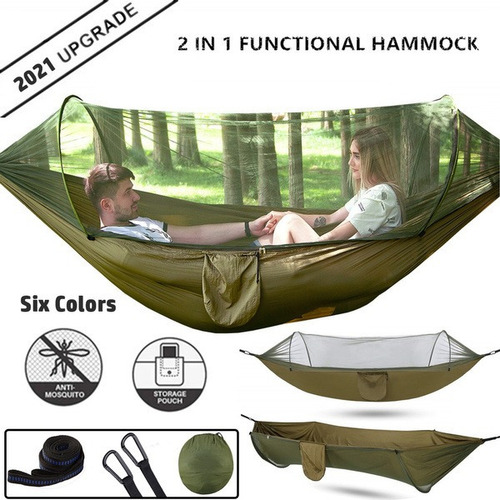 140 X 260 Cm Camping Hamaca Con Mosquitera Hamaca Y