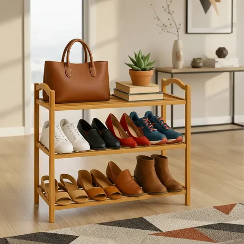Sapateira Organizadora 3 Andares em Bambu Multiuso 68x24cm Clink Ck5679 Cor Marrom — R$ 94,71 em Mercado Livre, 44% OFF