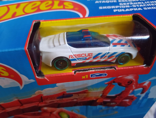 Pista Hot Wheels Ataque De Escorpión City Flex Vehículo Rojo