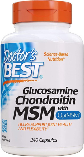 Vitaminas Doctor's Best Glucosamine 1500 Chondroitin 1200 Msm 1000, 240 caps
