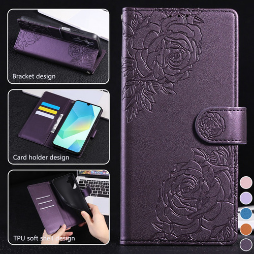 Funda Magnética De Piel Tipo Cartera Para Samsung Galaxy A56 A36 A26 A16 A55 A35 A25 A15 A54 A34 A24 A1