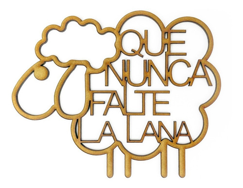 Imagen 1 de 4 de Borrego Amuleto Oveja, Que Nunca Falte La Lana Mdf (pack 3)