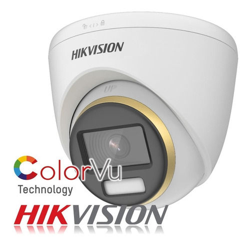 Cámara Domo 1080p Hikvision Colorvu 4en1 2mp 2,8mm Ip67 Meta