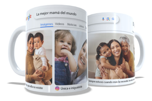 Pocillo Taza Mug Google Personalizada Fotos Regalo Para Mamá