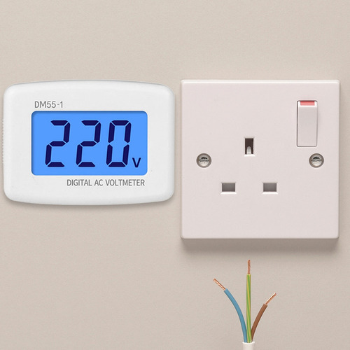 Enchufe De Voltaje Digital Lcd Ac 80-300 V Montado En La Par
