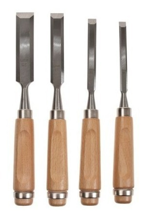 Set 4 Formones 1/4 1/2 3/4 1 En Bolsa Plastico Nuevos