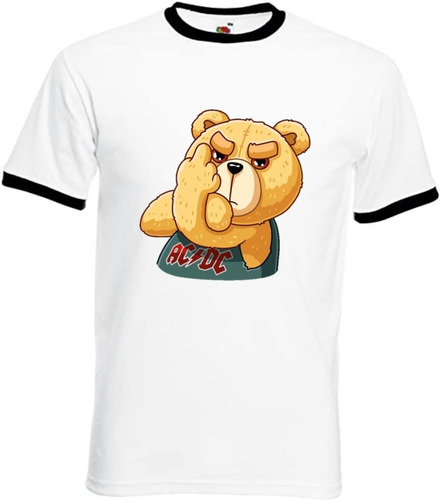Camiseta  Hombre  Ted Ac Dc Oso   T-shirt Estampada  Niño 