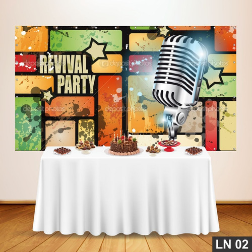 Imagem 2 de 5 de Anos 60 Painel 2,50x1,50m Festa Banner Aniversário Decoração