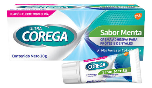 Crema Adhesiva P/prótesis Dental - Corega -  Sabor Menta 20g