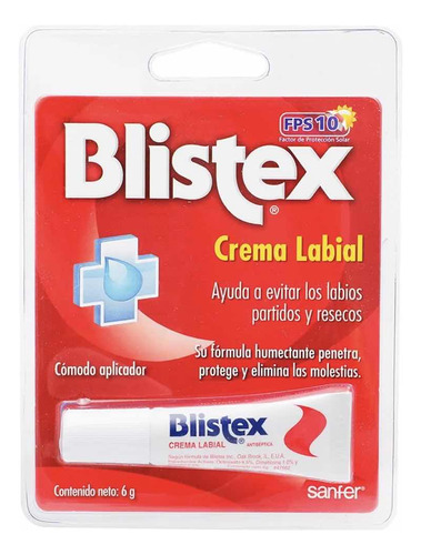 Blistex Crema Labial Fps 10 Empaque Con Tubo Con 6g
